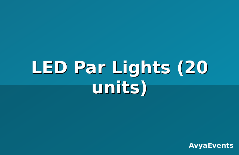 LED Par Lights (20 units)